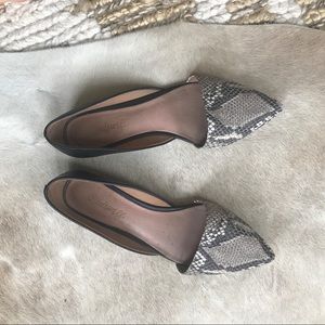madewell d'orsay flats snakeskin